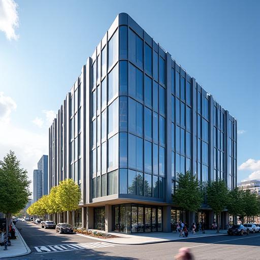 Modern Lumina Insights office building with large windows and a clean facade, located in a bustling area of Sydney